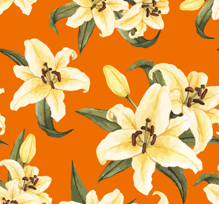 Blomster fletter natur tapet - TenStickers