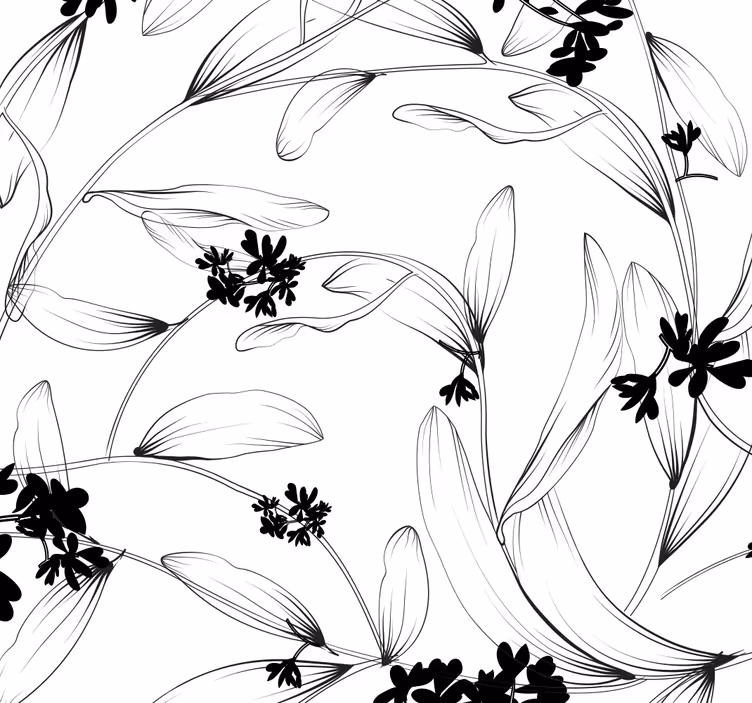 Liljer avantgarde natur tapet - TenStickers