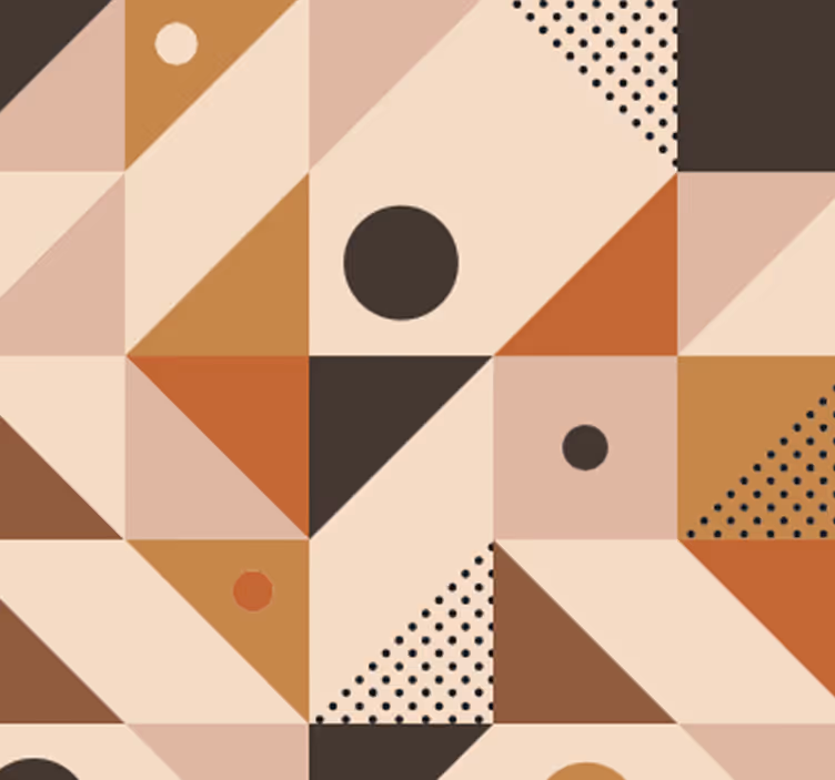 Brun patchwork moderne tapet - TenStickers