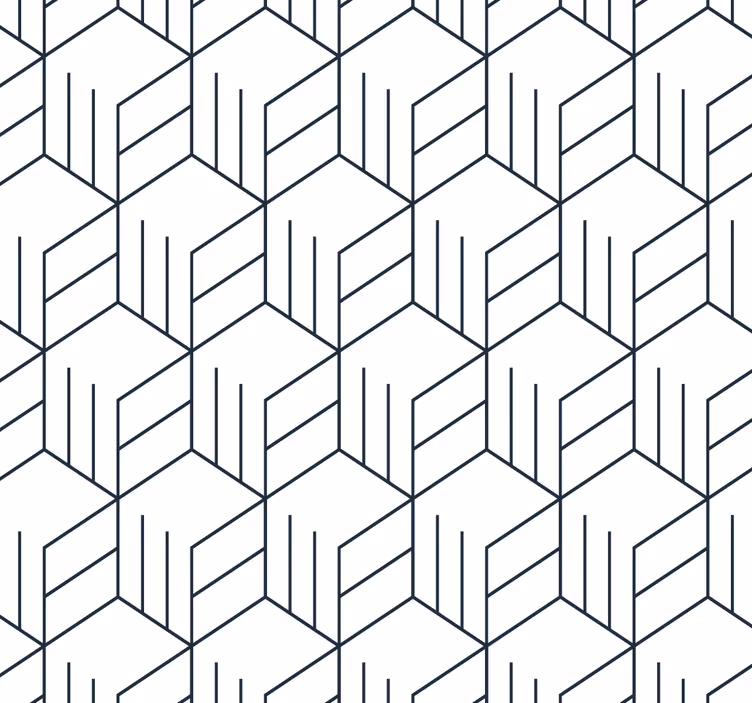 Geometrisk linjemønster geometrisk tapet - TenStickers