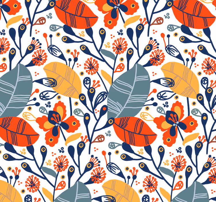 Vilde blomster tapet rulle - TenStickers