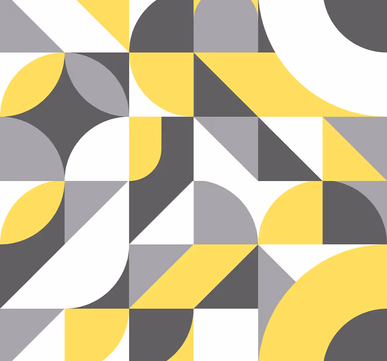 Geometriske kurver geometrisk tapet - TenStickers