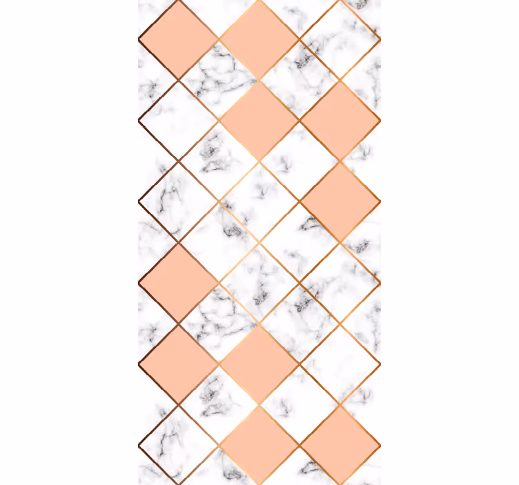 Keramisk marmor pink flise sten tapet - TenStickers