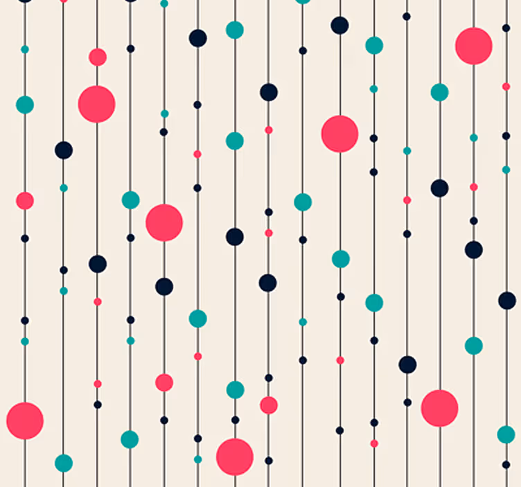Sjovt polka dot tapet til dig! - TenStickers