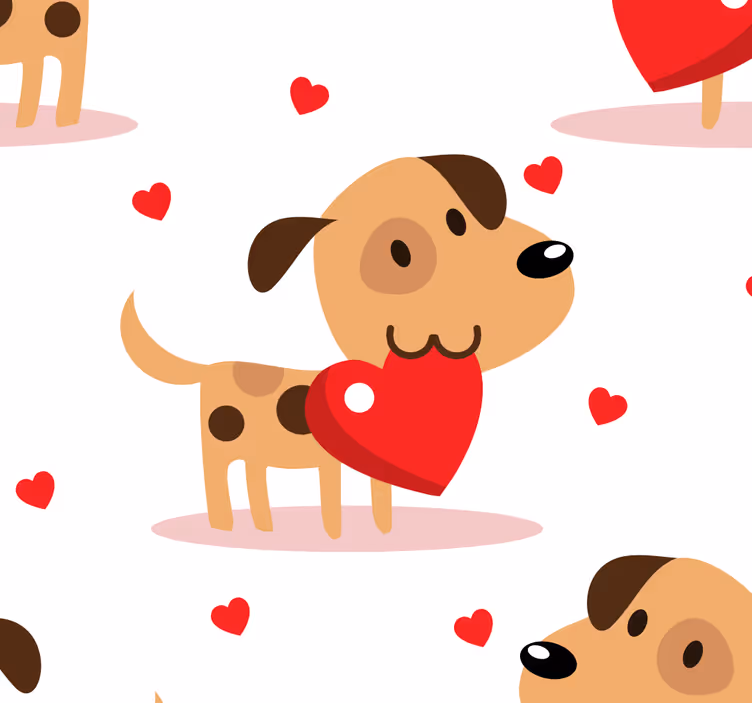 Røde hunde dyr tapet - TenStickers