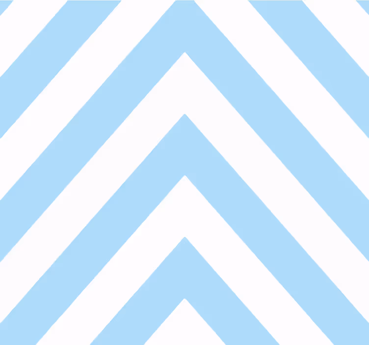 Blå og hvid stribet tapet med chevron - TenStickers
