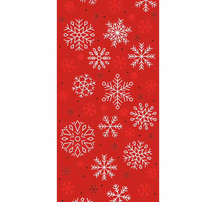 årstidens snefnug juletapet - TenStickers