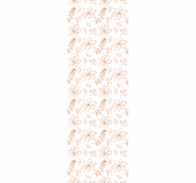 Blomstret accent blomster tapet - TenStickers