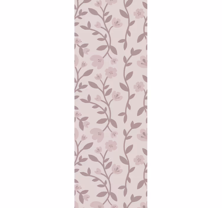 Elegante blomstersilhuetter blomster tapet - TenStickers
