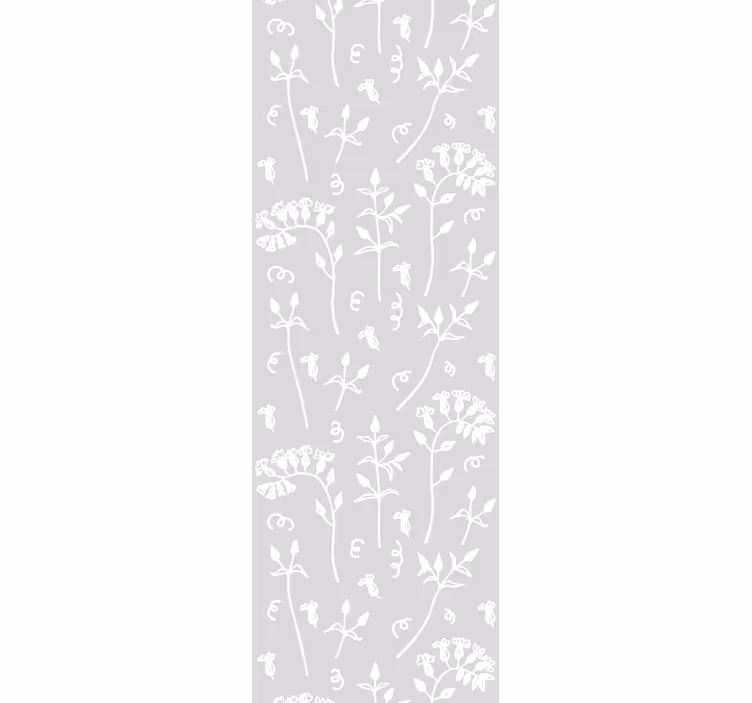Tegnet blomster tapet - TenStickers