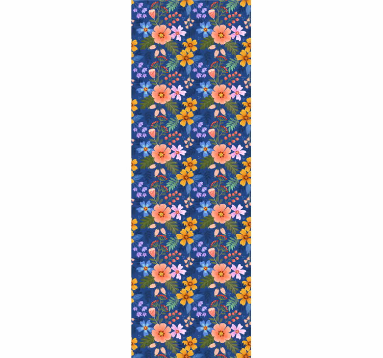Blomsterbuket mønster blomster tapet - TenStickers