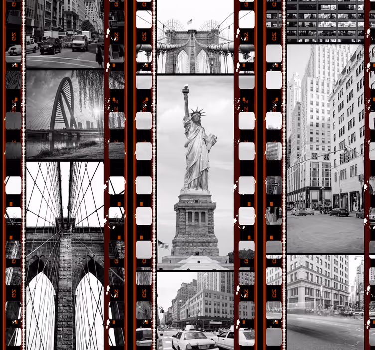 Collage af new york tapet - TenStickers