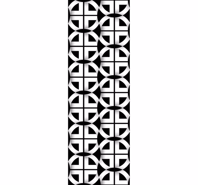 3d sort og hvidt tapet - TenStickers