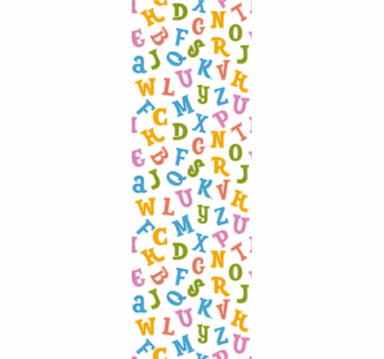 Alfabet sjov tapet med tekst - TenStickers