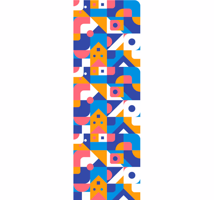 Geometrisk abstraktion geometrisk tapet - TenStickers