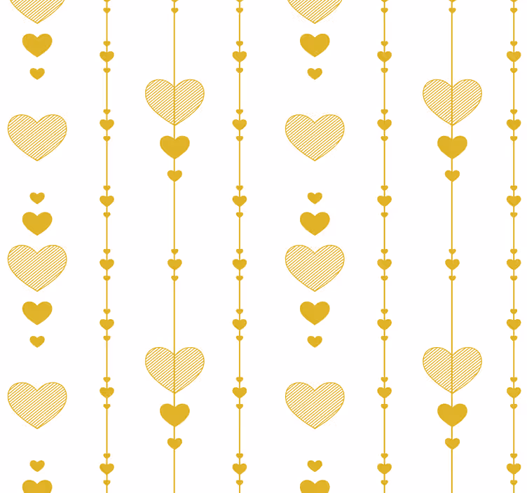 Hjerte af guld abstrakt tapet - TenStickers