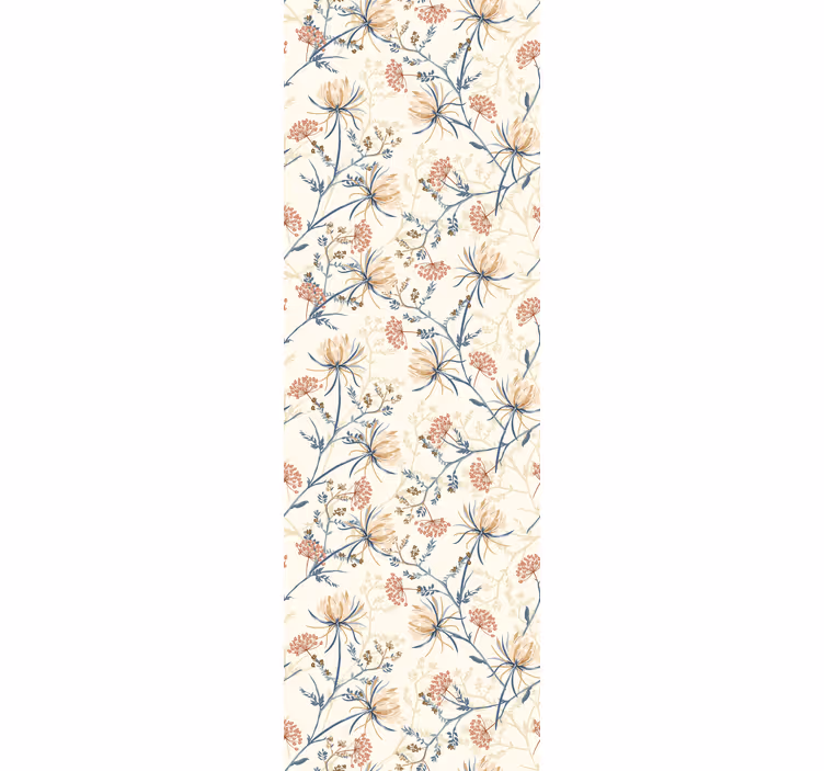 Vintage blomst print bryllup tapet - TenStickers