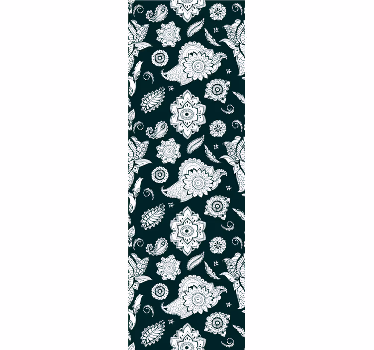 Indisk paisley mønster blomstret tapet - TenStickers