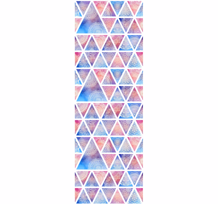 Geometrisk trekantet array geometrisk tapet - TenStickers