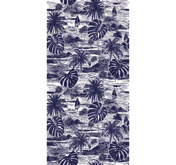 Marineblomster tapet - TenStickers