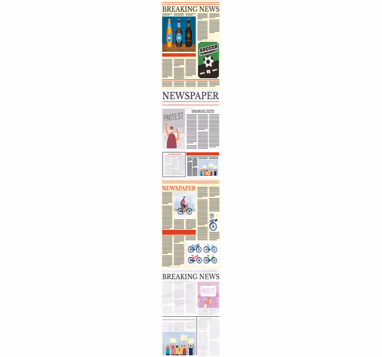 Avis collage tapet med tekst - TenStickers
