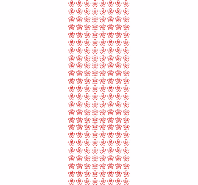 Blomstersymmetri blomstret tapet - TenStickers