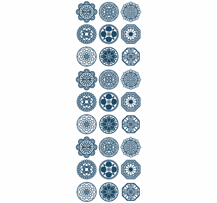 Geometriske flisemønstre flise tapet - TenStickers
