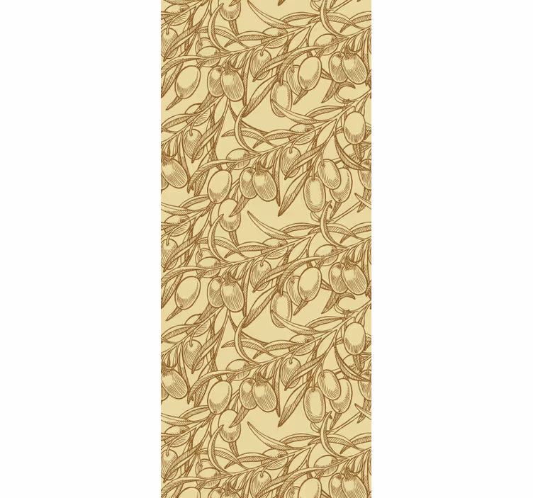 Botanisk ornamentik dekorativt tapet - TenStickers