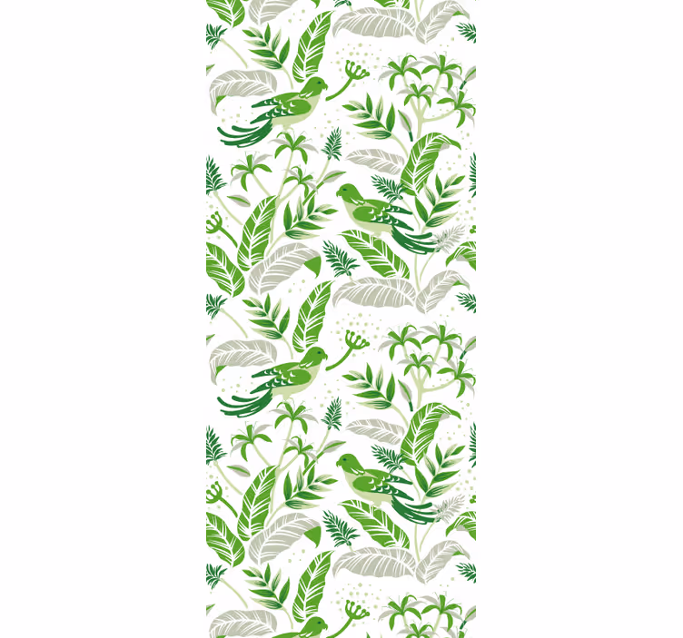 Botanisk motiv tapet blade - TenStickers