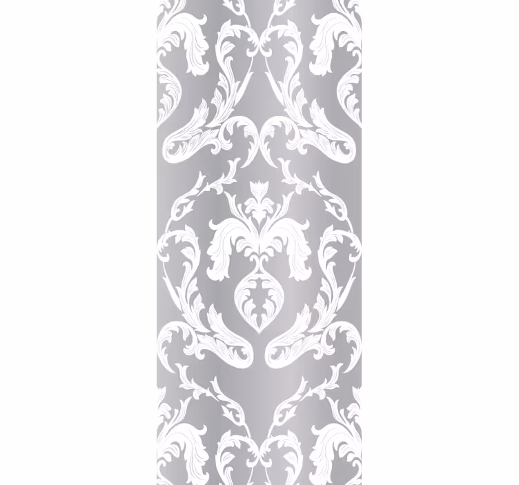 Udsmykket damask blomstret tapet - TenStickers