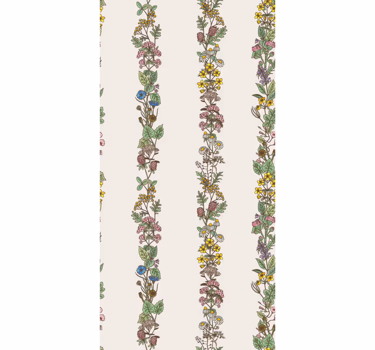 Forskellige smukke blomster badeværelse tapet - TenStickers