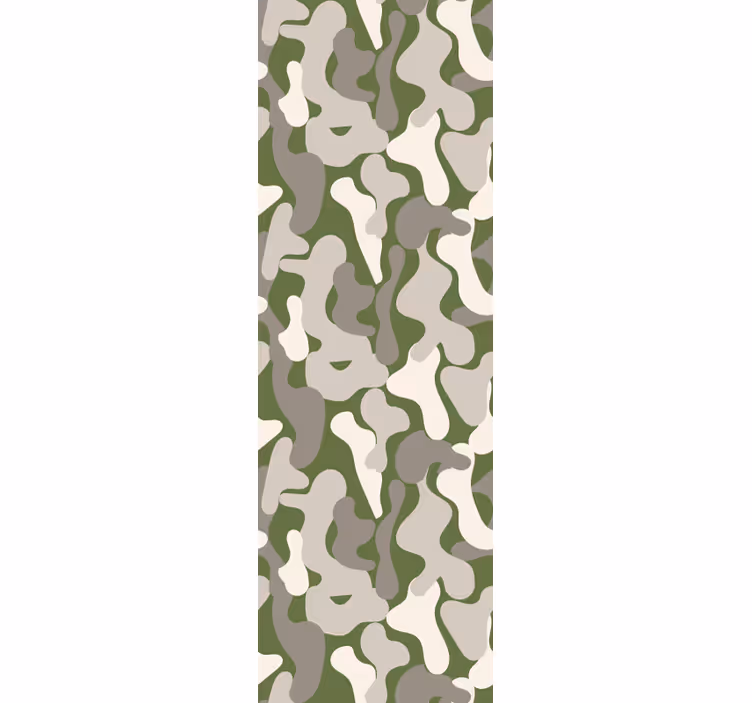 Grøn og grå camouflage tapet til teenager - TenStickers