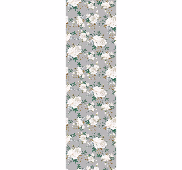 Blomstret elegance panel blomster tapet - TenStickers