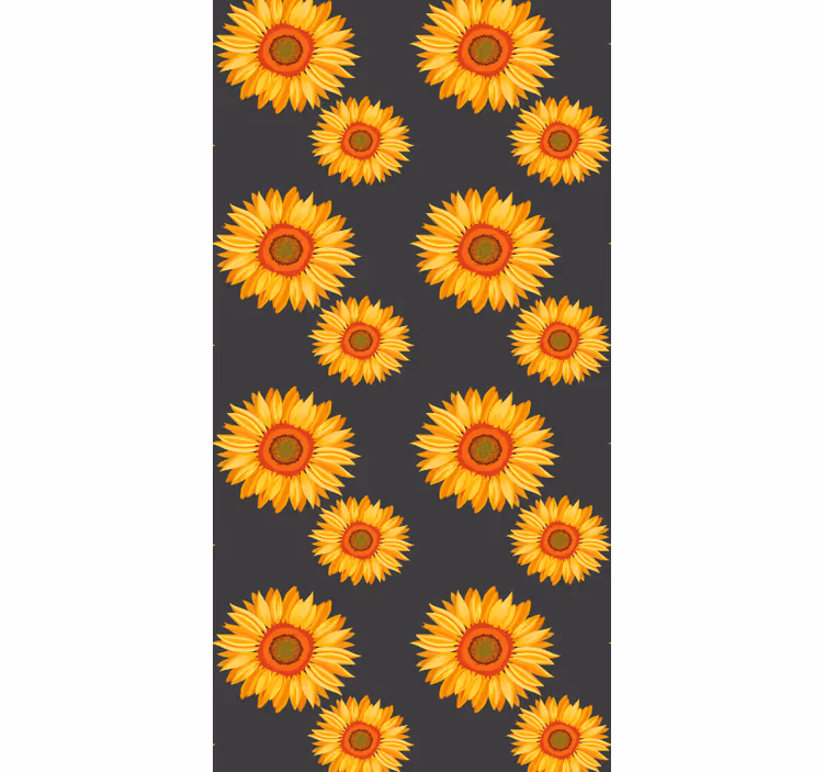 Realistiske solsikker blomster tapet - TenStickers