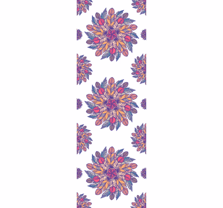 Blomstret burst motiv blomster tapet - TenStickers