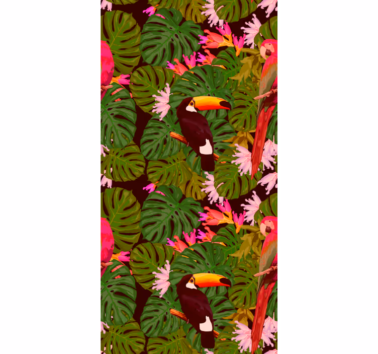 Elegante planter og dyr jungle tapet - TenStickers