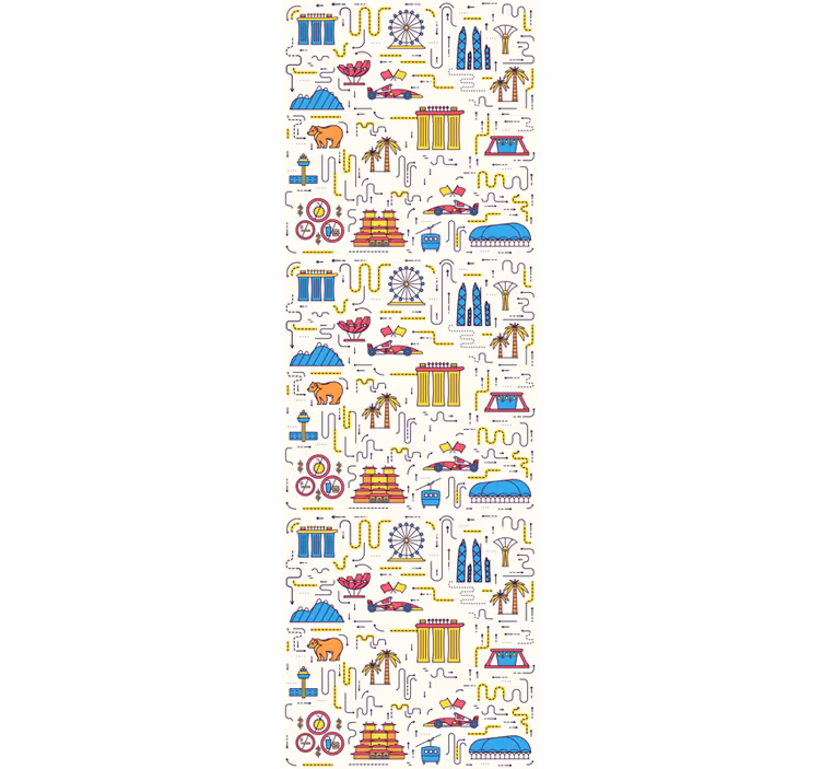 Sjov i bybilledet by tapet - TenStickers