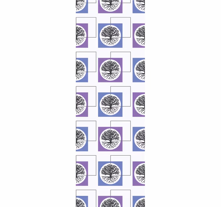 Geometrisk trædesign tapet til soveværelse - TenStickers