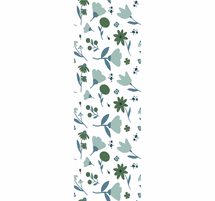 Botanisk blomstring blomster tapet - TenStickers