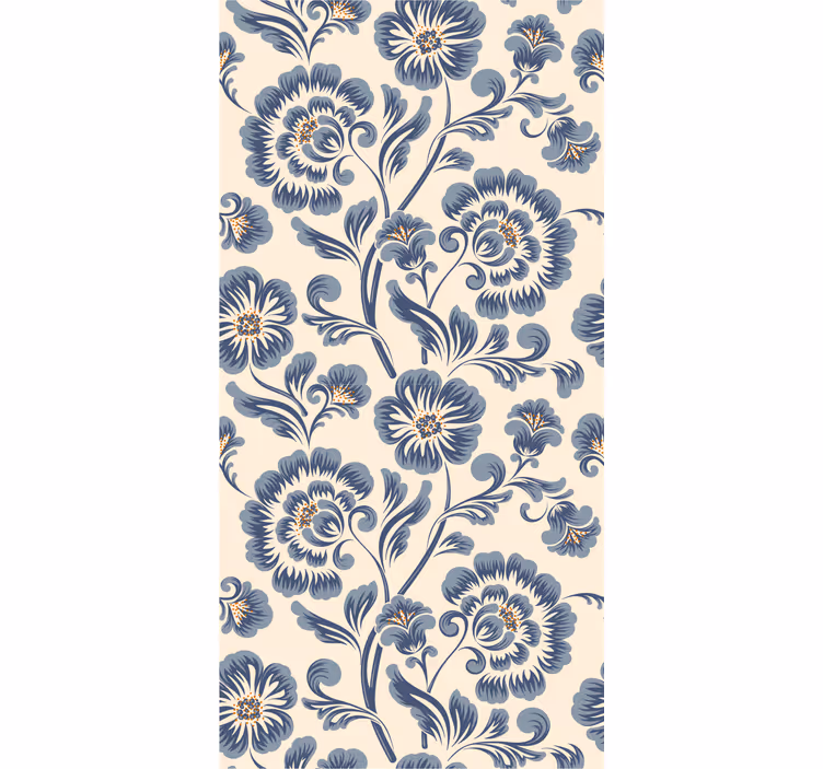 Udsmykket blomstret elegance blomstret tapet - TenStickers
