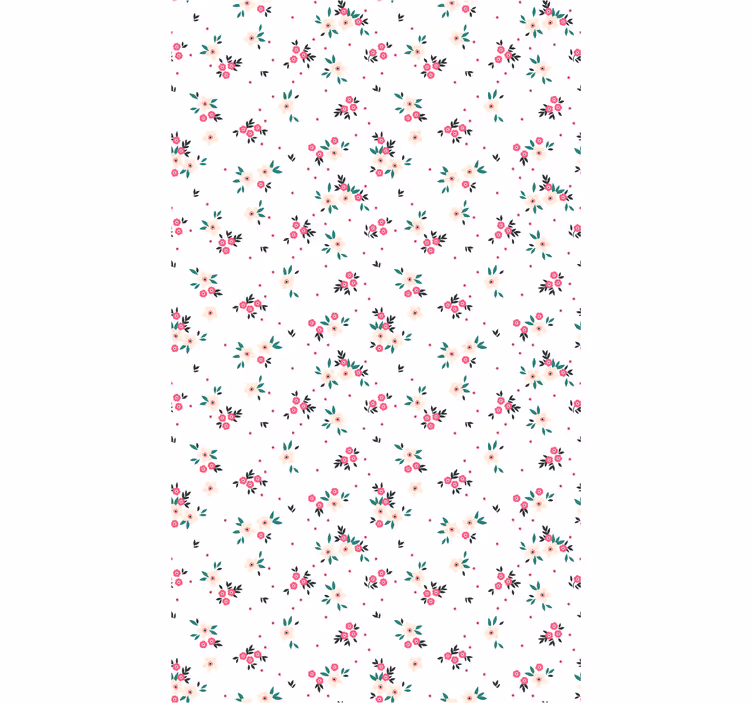 Udstilling af blomsterbuket blomster tapet - TenStickers