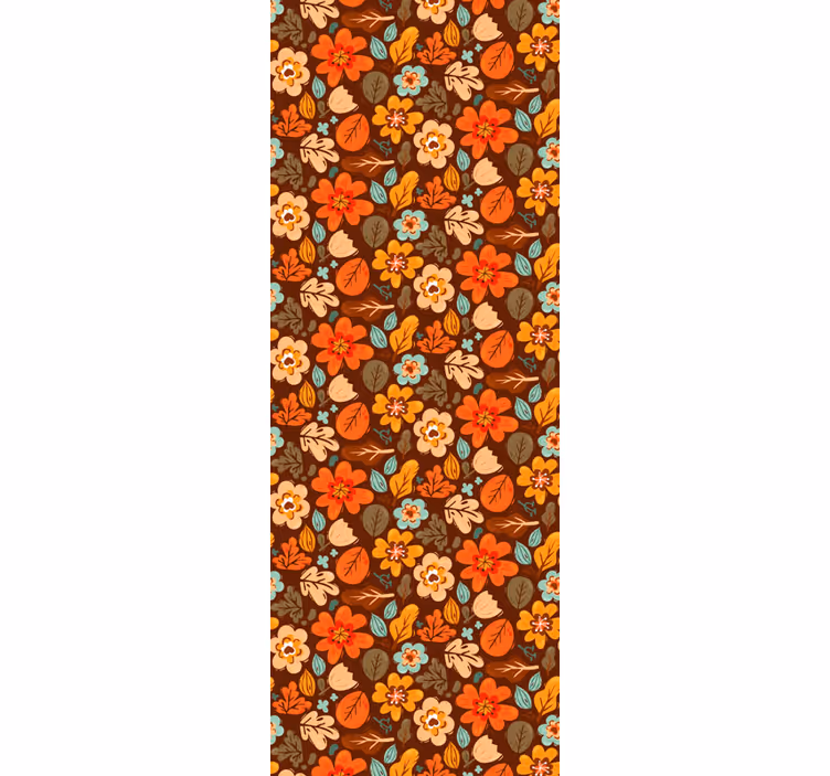 Efterår blomster tapet - TenStickers