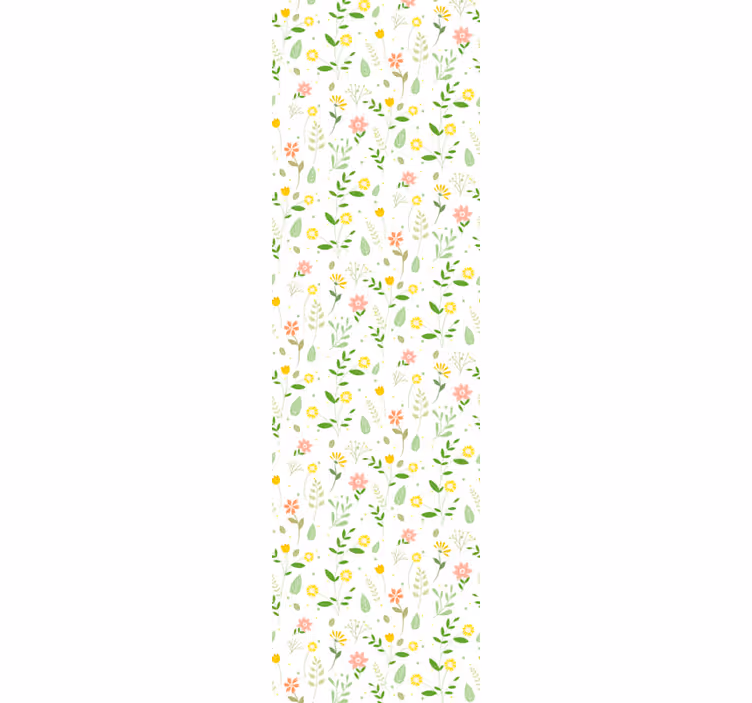 Flerfarvet design blomster tapet - TenStickers