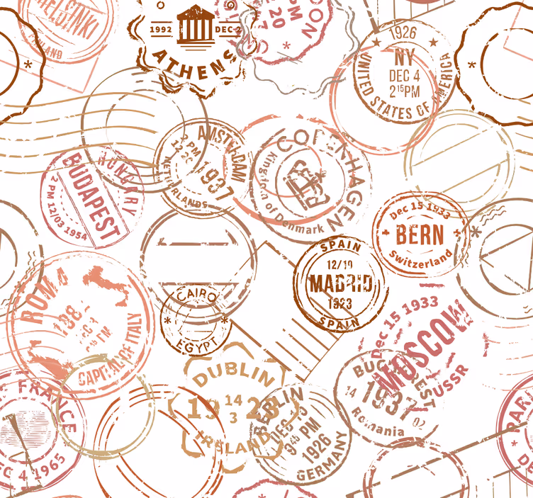 Stemplet pasmotiv by tapet - TenStickers
