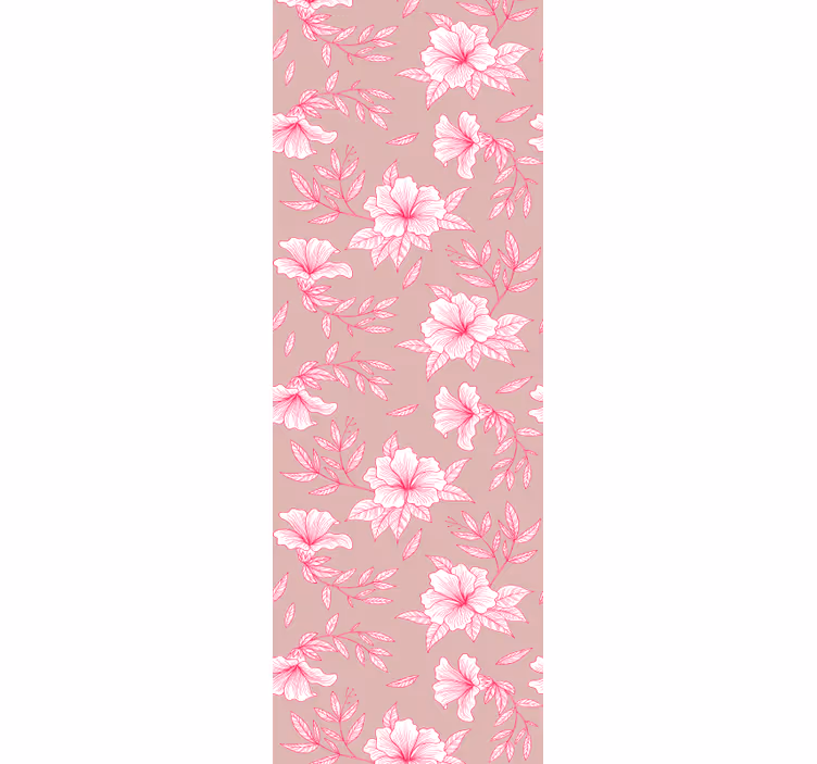 Udstilling af blomsterblomster blomster tapet - TenStickers