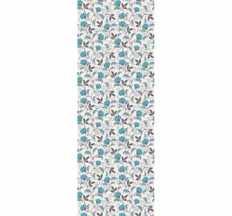 Floral flise inspiration blomstret tapet - TenStickers