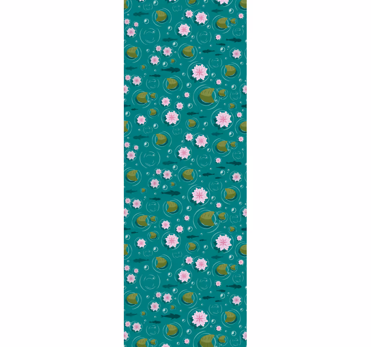 Akvatiske blomster natur tapet - TenStickers