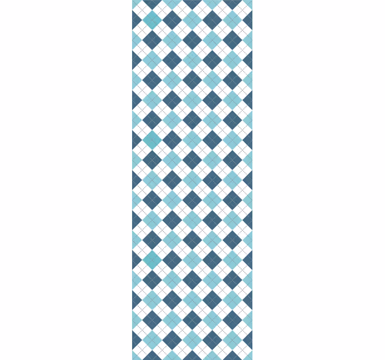 Geometrisk argyle mønster tapet med firkanter - TenStickers