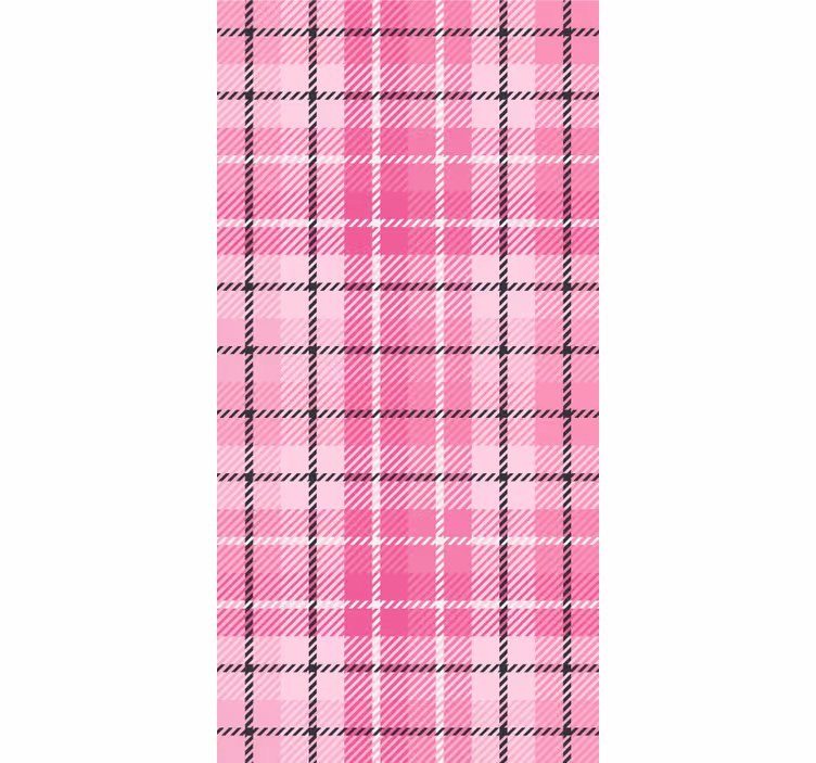 Pink tartan mønster tapet med firkanter - TenStickers