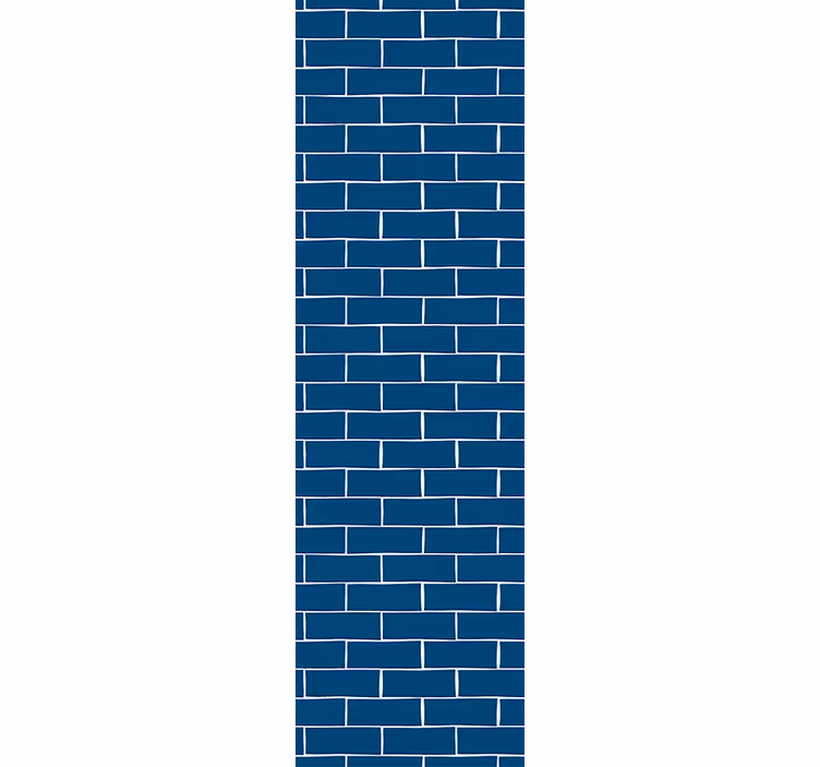 Blå mursten tapet - TenStickers